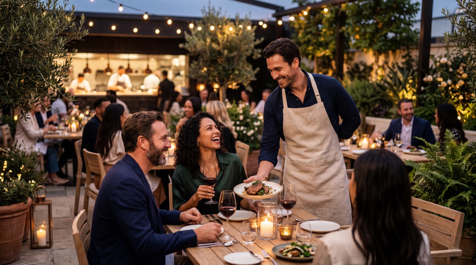 Restaurant Terrasse mit Gästen
